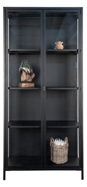 Czarna metalowa witryna 80x175 cm Brisbane – House Nordic