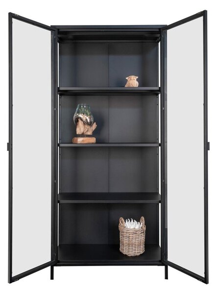Czarna metalowa witryna 80x175 cm Brisbane – House Nordic