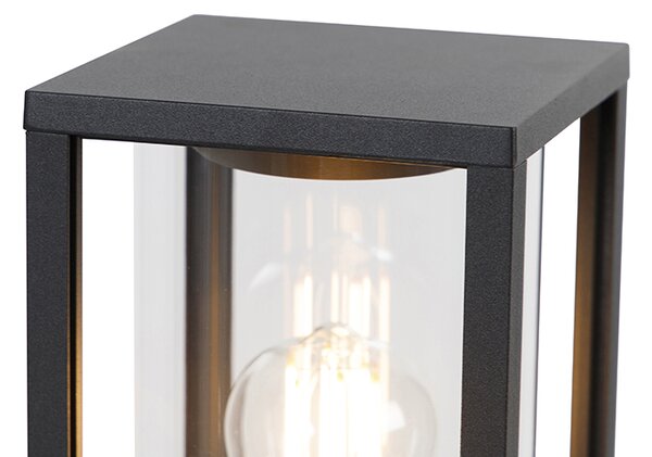 Stojąca lampa zewnętrzna czarna 100 cm z kołkiem gruntowym i wpustem kablowym - Charlois
