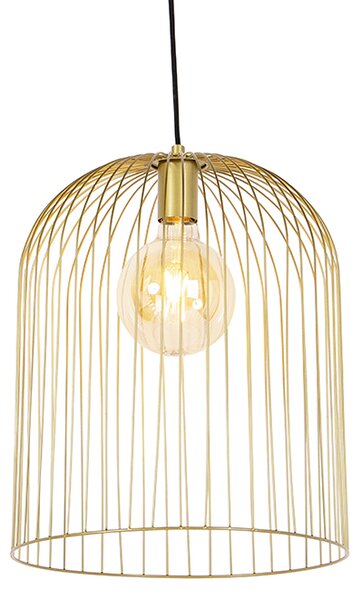 Designerska lampa wisząca złota - Wire Knock Oswietlenie wewnetrzne