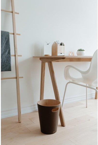 Brązowy biurowy kosz na śmieci 7,5 l Woodrow – Umbra