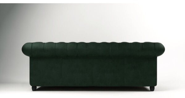 Ciemnozielona aksamitna sofa 230 cm Cambridge – Ropez