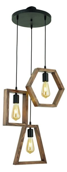 Lampa wisząca z drewna grabu Simetri