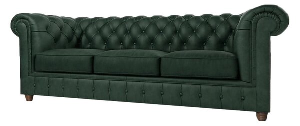 Ciemnozielona aksamitna sofa 230 cm Cambridge – Ropez