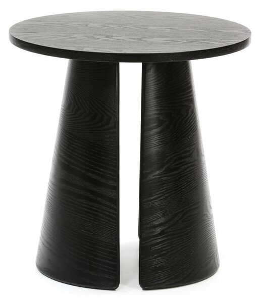 Czarny stolik Teulat Cep, ø 50 cm