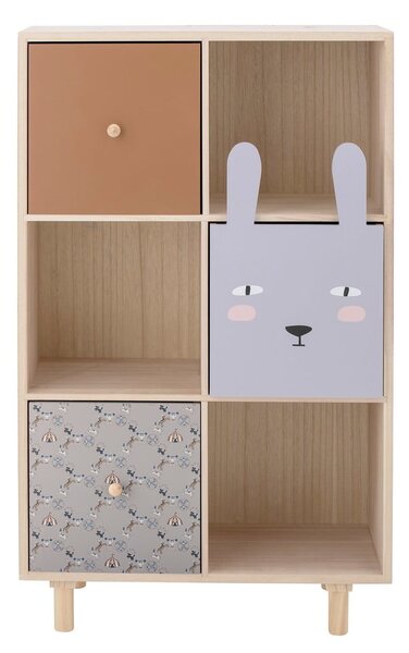 Naturalny regał dziecięcy z litego drewna paulowni 55x89,5 cm Calle – Bloomingville Mini