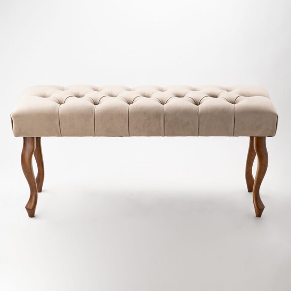 Ławka pikowana Chesterfield Latte