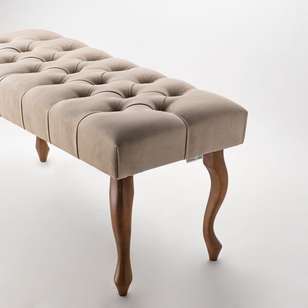 Ławka pikowana Chesterfield Latte