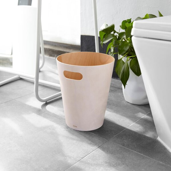 Beżowy biurowy kosz na śmieci 7,5 l Woodrow – Umbra