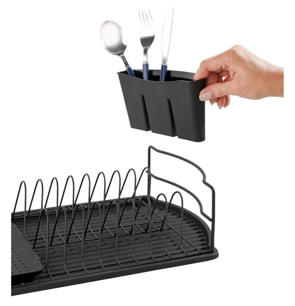 Czarny ociekacz do naczyń Wenko Drip Basic