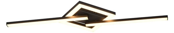 Czarna lampa sufitowa LED 16x54 cm Viale – Reality