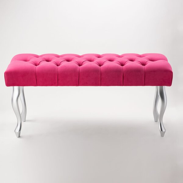 Ławka pikowana Chesterfield Fuchsia