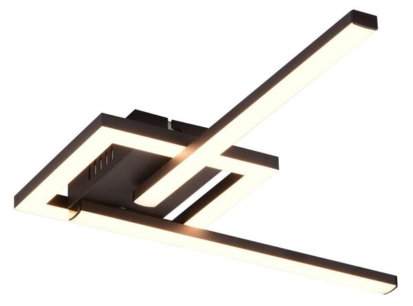 Czarna lampa sufitowa LED 16x54 cm Viale – Reality