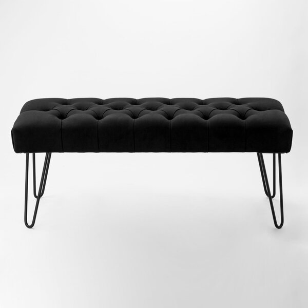 Ławka Pikowana Industrialna PIN Black - LOFT
