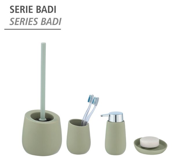 Zielony ceramiczny kubek na szczoteczki do zębów Wenko Badi