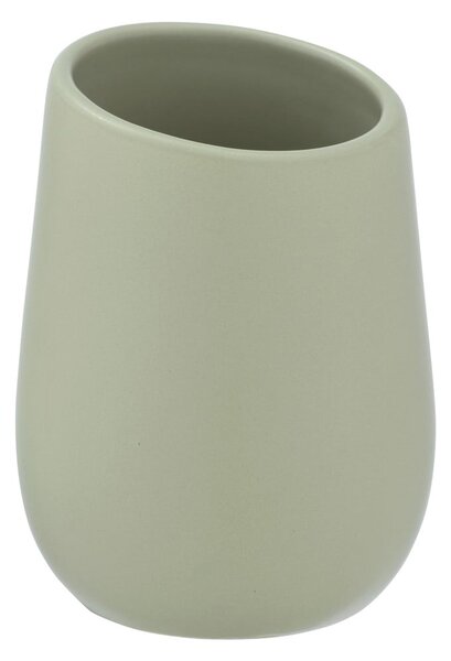 Zielony ceramiczny kubek na szczoteczki do zębów Wenko Badi