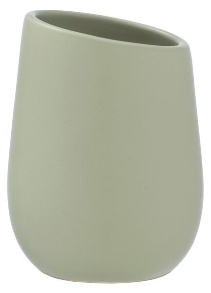 Zielony ceramiczny kubek na szczoteczki do zębów Wenko Badi