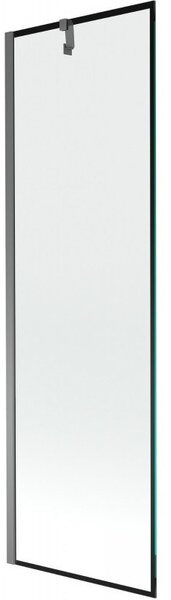 Mexen Next parawan nawannowy 1-skrzydłowy 60 x 150 cm, czarna ramka, gun metal - 895-060-000-00-70-95