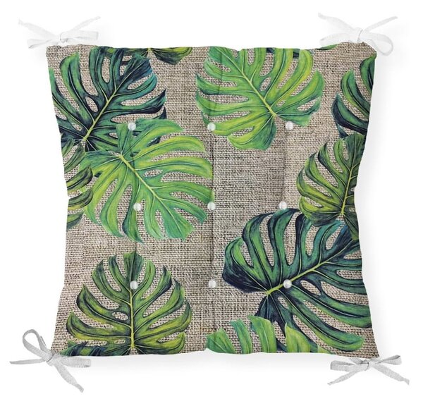 Poduszka na krzesło Minimalist Cushion Covers Green Banana Leaves, 40x40 cm