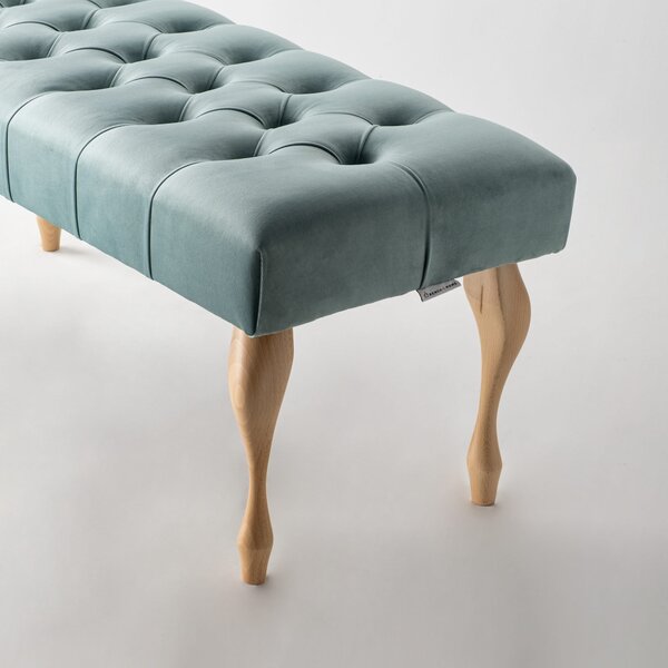 Ławka pikowana Chesterfield MINI Mint