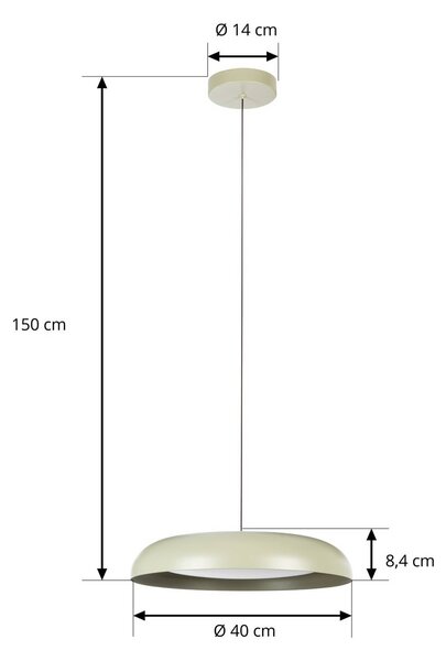 Lampa wisząca Florie Lindby, zielony, salon / jadalnia, metal, nowoczesny