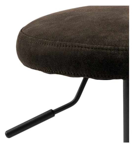 Szary tapicerowany hoker z regulowaną wysokością (wysokość siedziska 62 cm) Finch – Actona