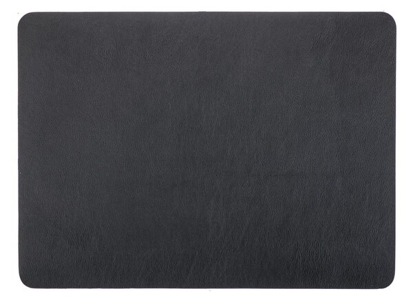 Czarna mata stołowa z imitacji skóry ZicZac Togo, 33x45 cm