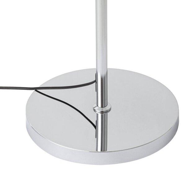 Lampa stojąca Meritt Lucande, chromowy / srebrny, salon / jadalnia, szkło, nowoczesny
