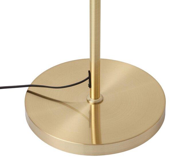Lampa stojąca Meritt Lucande, mosiężny / złoty, salon / jadalnia, szkło, nowoczesny