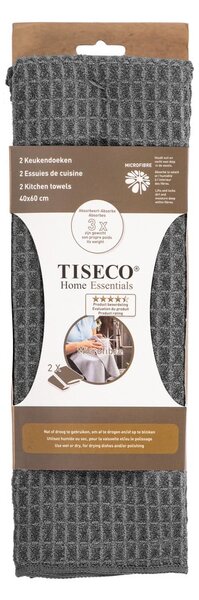 Ścierki z mikrowłókna zestaw 2 szt. 40x60 cm Waffle – Tiseco Home Studio