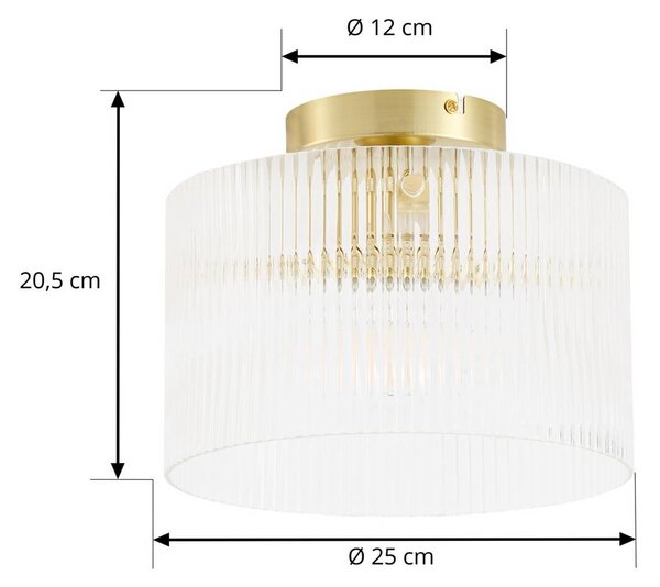 Lampa sufitowa Meritt Lucande, możliwość ściemniania, przezroczysty / transparentny, salon / jadalnia, szkło, nowoczesny