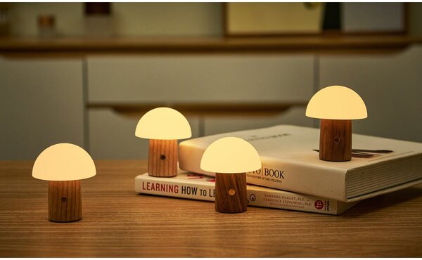 Lampa stołowa LED ze ściemniaczem z litego drewna jesionowego (wysokość 7 cm) Alice – Gingko