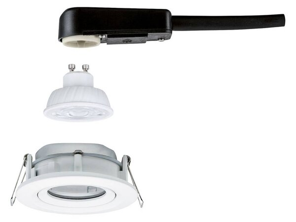 Paulmann Oprawa wpuszczana NOVA, biała, Ø 9 cm, obrotowa, 827, ściemniana możliwość ściemniania, biały / opal, łazienka, aluminium, nowoczesny