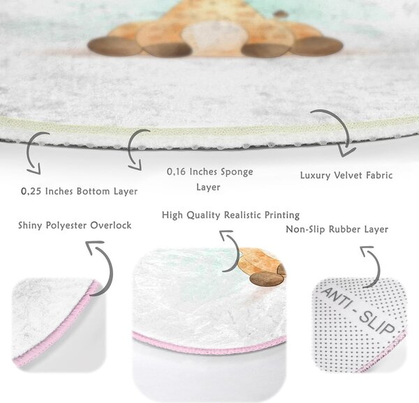 Biały dywan dziecięcy ø 120 cm Comfort – Mila Home
