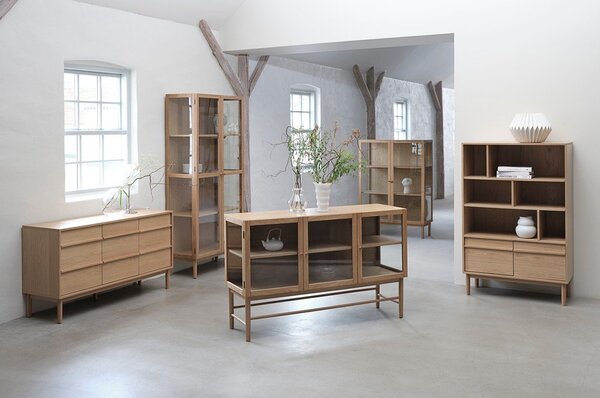 Regał w dekorze dębu 140x90 cm Ponza – Unique Furniture