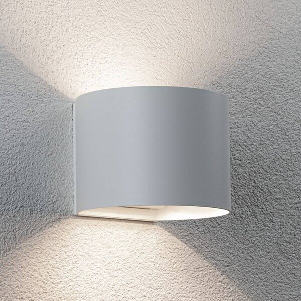 Paulmann Zasilana akumulatorowo zewnętrzny kinkiet LED Nyora, biała, 14 cm, czujnik, IP44 Nyora, biały / opal, łazienka, aluminium, nowoczesny