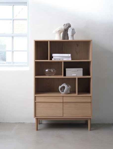 Regał w dekorze dębu 140x90 cm Ponza – Unique Furniture