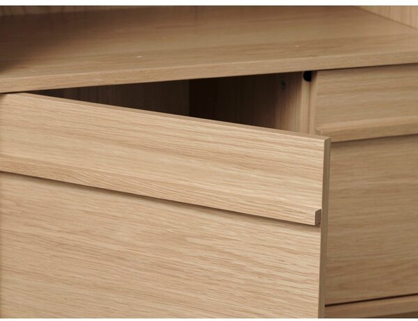 Regał w dekorze dębu 140x90 cm Ponza – Unique Furniture