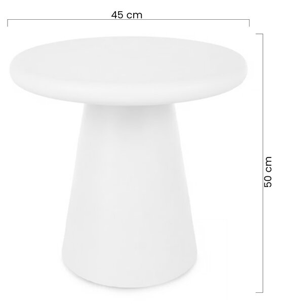 Stolik kawowy okrągły Clav 45 cm - beżowy