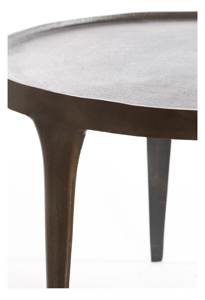 Brązowe okrągłe stoliki zestaw 2 szt. ø 75 cm Tobias – Light & Living