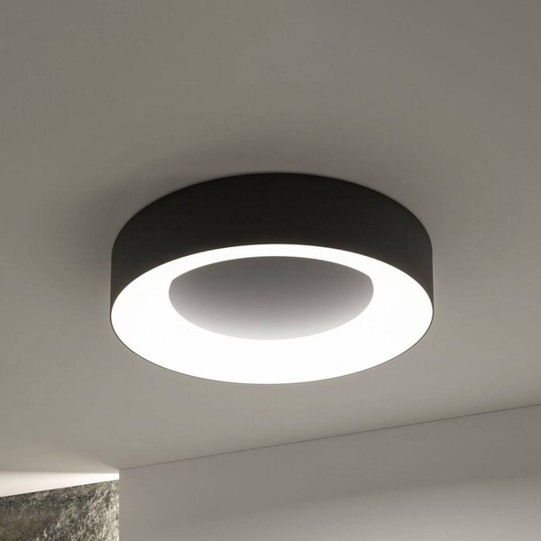Paulmann Lampa sufitowa LED Smart Casca, czarna, Ø 40 cm, RGBW, IP44 możliwość ściemniania, czarny, salon / jadalnia, metal, nowoczesny