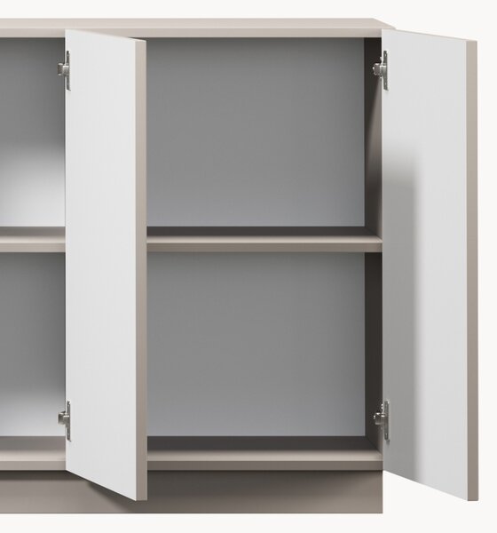 Komoda Lorini 200 cm czterodrzwiowa - kaszmir / złote uchwyty T-bar