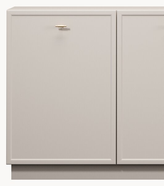 Komoda Lorini 200 cm czterodrzwiowa - kaszmir / złote uchwyty T-bar