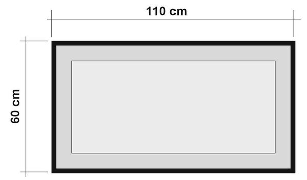 Lustro ścienne Simply, 110 x 60 cm