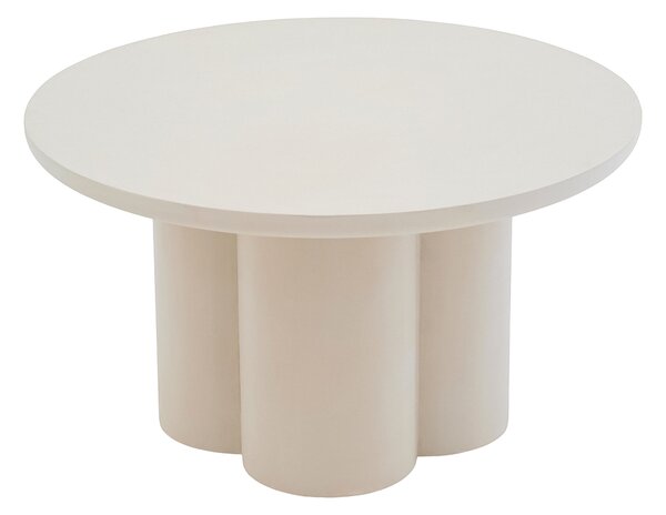 Stolik kawowy okrągły Cylindus 80 cm - beżowy