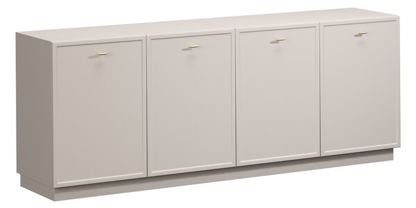 Komoda Lorini 200 cm czterodrzwiowa - kaszmir / złote uchwyty T-bar