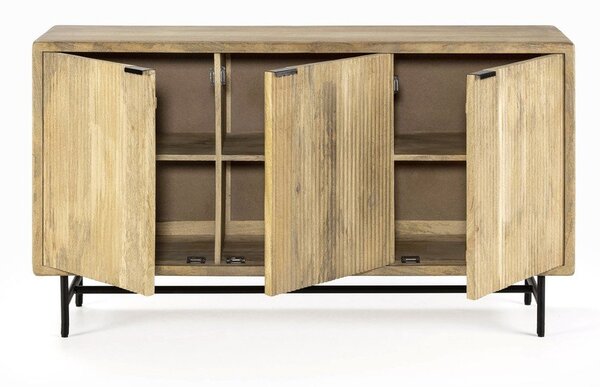 Komoda z litego drewna mango w naturalnym kolorze 150x85x40 cm Mundra – MOME