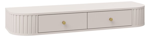 Toaletka wisząca Lento 123 cm z szufladami - beż piaskowy