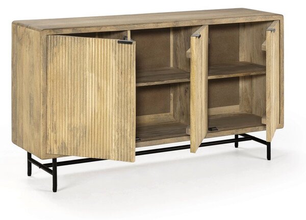 Komoda z litego drewna mango w naturalnym kolorze 150x85x40 cm Mundra – MOME