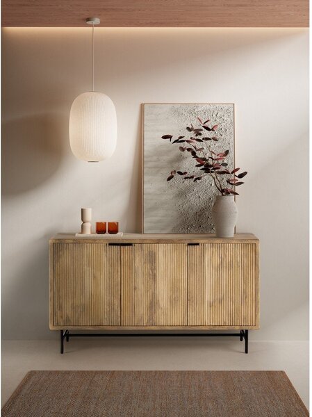 Komoda z litego drewna mango w naturalnym kolorze 150x85x40 cm Mundra – MOME